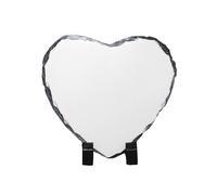 MR.R sublimazione kit oggetti Cornice per foto in ardesia Heart Rock, cornice per foto personalizzata novità per matrimonio, compleanno, nascita del bambino, 5,9 pollici 15x15 cm