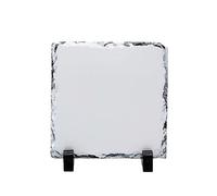 MR.R sublimazione kit oggetti Cornice Quadrata Roccia Ardesia Cornice per Foto, Cornice per Foto Personalizzata Novità per Matrimonio, Compleanno, Nascita del Bambino, 5.9x5.9 inch 15x15cm