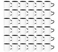 MR.R Tazze da caffè vuote sublimazione da 311,8 g, tazza bianca con interno e manico a cuore, set da 36 pezzi