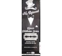 Mr.Raimond Lamette da barba professionali confezione 80 pezzi Doppia Lama in acciaio inox rivestito in platino