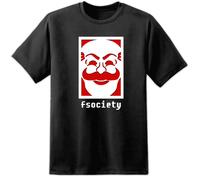 Mr Robot FSOCIETY Hacker Collective T Shirt Evil Corp Elliot Serie TV Allsafe