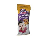 Mr Salty - Arachidi sgusciate pelate fritte e salate - Snack Croccante e Gustoso per aperitivi e spuntini - Confezione da 30 Bustine da 25g