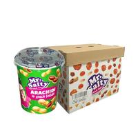 Mr Salty Snack Salati Arachidi in Guscio Tostate | 12 Bicchieri da 80gr