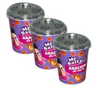 Mr Salty Snack Salati Arachidi Ricoperte alla Paprika | 3 Bicchieri da 125gr