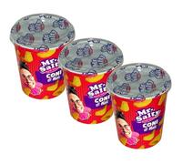 Mr Salty Snack Salati Fritti a Base di Mais | 3 Bicchieri da 50gr | Coni di Mais