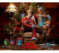 Mr Santa Claus, Stampa 3D In Resina E PLA, Dimensione 18Cm (Non Dipinto)