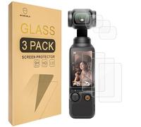 Mr.Shield Pellicola Protettiva per DJI Osmo Pocket 3 Camera [Lens+LCD Screen] [3+3 Pack] Vetro Temperato [9H Durezza] Protezione Schermo Senza Bolle