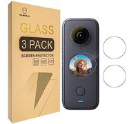 Mr.Shield Pellicola Protettiva per Insta360 ONE X2 Panoramic Action Camera Vetro Temperato [9H Durezza] [3 Pezzi] Protezione Schermo Senza Bolle