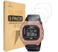 Mr.Shield Vetro Temperato Pellicola per Casio W-218H/W-218HM-5BV Series | 3-Pezzi 9H Durezza Protezione Schermo Senza Bolle Protettiva