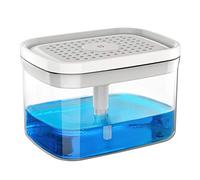 MR.SIGA Dispenser di sapone 2 in 1 Erogatore di sapone per lavello da cucina Distributore di sapone per pompa con porta spugna Dispenser di detersivo ricaricabile