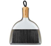 MR.SIGA Mini paletta e set di spazzole, spazzola per la pulizia portatile e combinazione di paletta con manico in bambù, 1 set