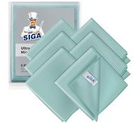 MR.SIGA Panno in Microfibra per la Pulizia di Bicchieri, di Vetri e Multiuso 6 Pack - 35 x 40cm
