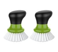 MR.SIGA Spazzola per piatti con manico ergonomico, Spazzola lavapiatti per piatti, pentole, padelle per la pulizia della cucina, Verde, 2 pezzi