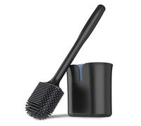 MR.SIGA Spazzola per WC e supporto, Spazzola water da muro, Scopettino bagno da parete, Nero