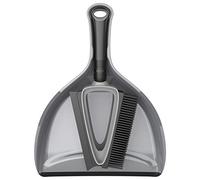 MR.SIGA Spazzola/Scrubber a setole morbide con paletta, grigio e nero