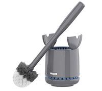 MR.SIGA Spazzola WC con Supporto, Manico Lungo Robusto, Grigio, 1 Pezzo