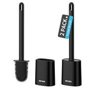 MR.SIGA Spazzola WC Set con Supporto a Parete, Nero