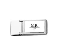 Mr Status Emotion Art Deco Fashion Slim Fermasoldi in acciaio inox tasca portafoglio