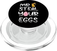 Mr Steal Your Eggs Uovo Domenica di Pasqua divertente Pasqua PopSockets PopGrip per MagSafe