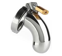 Mr. Steel The Brig Male Chastity Device Silver