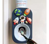 Mr. Thumbs - Dispenser automatico di dentifricio da parete per bagno, spremi dentifricio per bambini e familiari (1 pezzo, astronauta)