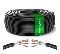 Mr. Tronic Cavo Ethernet Cat 5E da 50m Bulk, Cavo di Rete LAN Cat 5E ad Alta Velocità Per Connessione Internet Veloce 1 Gbps - 100 MHz AWG24 Sfuso | UTP CCA (50 Metri, Nero)