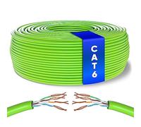 Mr. Tronic Cavo Ethernet Cat 6 da 100m Bulk Cabel, Cavo di Rete LAN Cat 6 ad Alta Velocità Per Connessione Internet Veloce 1 Gbps - 250 MHz AWG24 Sfuso | UTP CCA (100 Metri, Verde)
