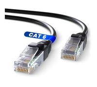 Mr. Tronic cavo Ethernet Cat 6 da 10m, Cavo di rete LAN Alta velocità con Connettori RJ45 - Patch Internet Compatibile con Cat 5e, 7, 8 | AWG24 UTP CCA (10 Metri, Nero)