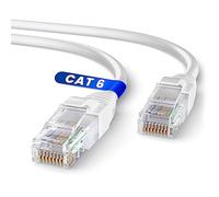 Mr. Tronic cavo Ethernet Cat 6 da 1m, Cavo di rete LAN Alta velocità con Connettori RJ45 - Patch Internet Compatibile con Cat 5e, 7, 8 | AWG24 UTP CCA (1 Metro, Bianco)