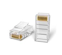 Mr. Tronic Connettori Rj45 Cat 5E |100 Connettore Plug Cat 5E 8P8C Plug Rj45 Modulare a Crimpare Per Cavo Ethernet, Cavo Connettore Ethernet (100 Pezzi, Cat5e UTP)