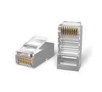 Mr. Tronic Connettori Rj45 Cat 6 |100 Connettore Plug Cat 6 8P8C Plug Rj45 Modulare a Crimpare per Cavo Ethernet, Cavo Connettore Ethernet (100 Pezzi, Cat6 STP)