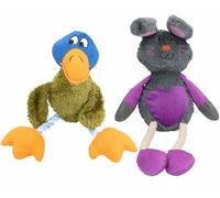Mr Twister Delia Anatra e Rubino Coniglio Peluche Corda Giocattolo per Cani c...