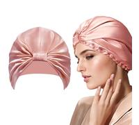 Mr.Van Cuffia da notte in 100% seta di gelso, da donna, protezione per capelli (rosa scuro)