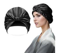 Mr.Van Cuffia per dormire, in 100% seta di gelso, per dormire, in vera seta, con capelli ricci, da donna, per dormire durante la notte, fascia per capelli lunghi, copertura per la testa a turbante