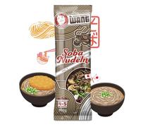 Mr. WANG Soba Tagliatelle 10 x 300 g - Tagliatelle di grano giapponese con sapore di nocciola aspro di grano saraceno per zuppe e piatti wok - Vegano