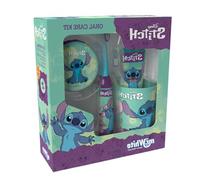 Mr White Kit Igiene Dentale per Bambini, Spazzolino a Batteria, Dentifricio Gusto Menta, Bicchiere e Portamonete - Realizzato per Disney Stitch, Idea Regalo