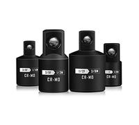 Mr.wintek Adattatore per bussola, 4 pezzi, adattatore Impact Socket 1/4" 3/8" 1/2" SAE avvitatore a percussione, adattatore e set di riduttori in acciaio Cr-Mo