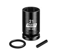 Mr.wintek Bussola a percussione per ponteggi da 21 mm, attacco da 1/2", con perno di fissaggio e O-Ring, design a 6 punti e presa lunga 52 mm, in acciaio Cr-Mo per ponteggi e morsetti per tubi
