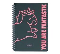 Mr. Wonderful A4 notebook Unicorn black You are fantastic