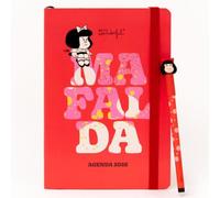 Mr. Wonderful - Agenda annuale tascabile 2026, formato A5, visualizzazione settimanale + penna cancellabile Bobo - Mafalda