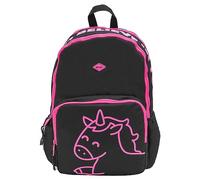 Mr. Wonderful Backpack Unicorn double zip black Time to believe in you