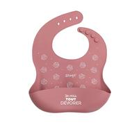 Mr. Wonderful - Bavaglino in silicone rosa - Divorerò tutto - Non assorbe odori o macchie - Con design regolabile