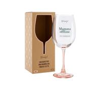 Mr.Wonderful - Bicchiere da vino - Mamma offline, Solo emergenze - Bicchiere da vino in vetro, con messaggio per le mamme - Capacità: 47 cl - Regalo per la Festa della Mamma