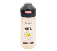 Mr. Wonderful - Bottiglia Margherita - Mille motivi per sorridere - Bottiglia in Tritan senza BPA - Bottiglia con chiusura ermetica e molto leggera - Capacità 600 ml, multicolore, 600 ml, Bottiglia