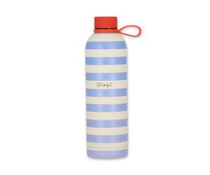 Mr.Wonderful - Bottiglia termica a strisce blu e beige - Camminando sulla luce del sole - Bottiglia termica in acciaio inossidabile 304 a doppio strato - Capacità: 750 ml