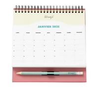 Mr. Wonderful - Calendario da scrivania con tasca 2025 per godere di tutti gli momenti di felicità - Include 1 blocco appunti adesivo