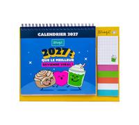 MR. WONDERFUL - Calendario Da Ufficio 2027 - Che Il Migliore Diventa Virale! - Organizer da scrivania con un post virale per mese, adesivi, note adesive e segnalibri - Carta FSC 18 x 24 cm