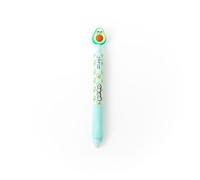 Mr. Wonderful - Penna Cancellabile Bo-Bo Click! “Avocado” - Gomma sulla Punta e Presa Ergonomica - Inchiostro Blu
