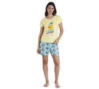 Mr Wonderful Pigiama a maniche corte da donna, 62745 Giallo, L