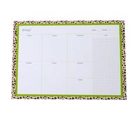 Mr. Wonderful - Planner Settimanale da Tavolo Animal Print a Pois - Organizzatore da Scrivania in Cartone Rivestito - Planner in Inglese con Fogli Staccabili - Idea Regalo Originale
